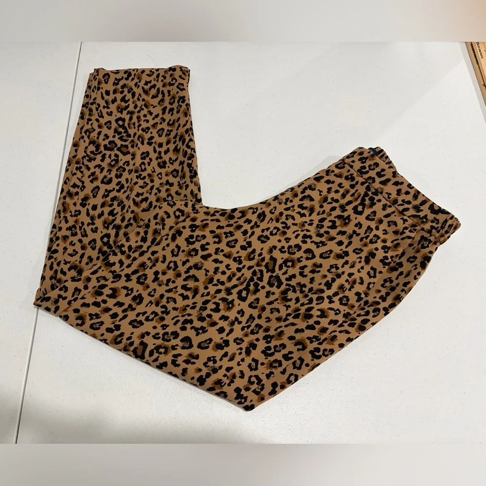 J. Crew Leopard Jamie pant with elastic waist - Picture 4 of 8